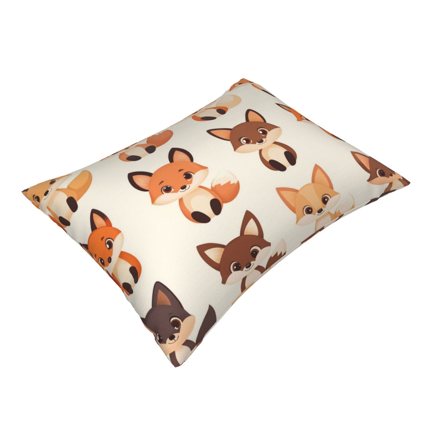 Cute Cartoon Fox Pillow Cover|20x16in Adorable Animal Decorative Cushion Case|Kids Room Sofa or Bedroom Pillowcase